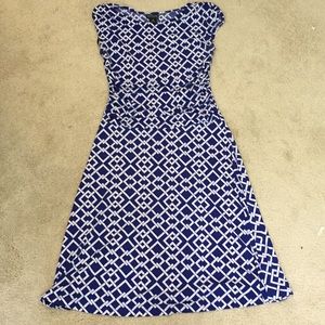 Blue and White Women’s Dress
